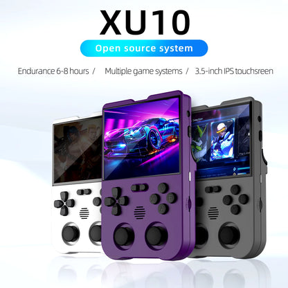 XU10 Handheld Game Console 3.5" IPS Screen 3000Mah Battery Linux JELOS System Built-In Retro Portable Video Game Player